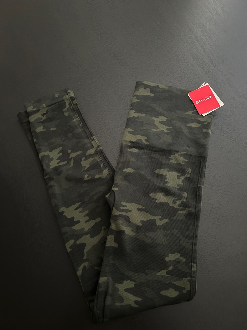 SPANX Look at Me Now Green Camo Leggings